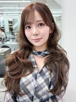 アイティーバイアルバム 八王子店(IT by ALBUM)&nbsp;顔周りレイヤーココアベージュロング前髪カット小顔_F21180