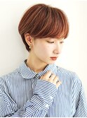 切りっぱなしショート・ボブ/絶壁解消/前髪なし/20代/30代/面長