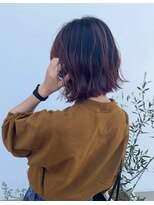 ラッシュグリーン(lush green)&nbsp;ピンクアッシュのバレイヤージュ