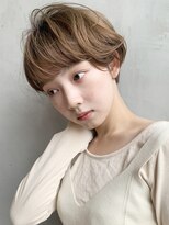 アルバム 銀座(ALBUM GINZA)&nbsp;ナチュラルショート_外ハネボブアッシュブラウン_77021