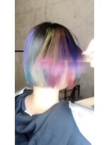 アフィーロ(ACHFILO) ハイライト マッシュボブワンカール 髪質改善 前髪エクステ