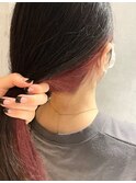 20代30代40代☆ピンクインナーカラー☆白髪染めとの同時施術も可