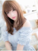 姫カットも◎くせ毛風小顔ショコラベージュc5上尾20代30代40代