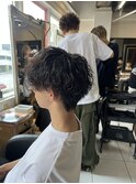 波巻きスパイラルパーマ シャドウパーマ メンズパーマ