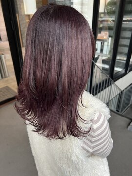 テラスヘア 新潟駅南(TERRACE hair) 【ケアブリーチ】1回ブリーチでチェリーピンク◇