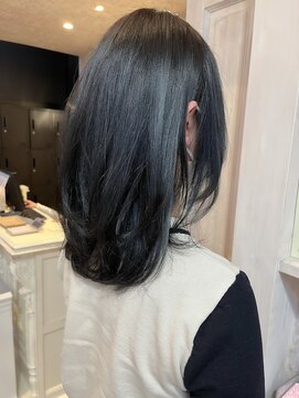 キャアリー(Caary) 福山人気ダークグレージュ髪質改善ストレートレイヤーカット20代