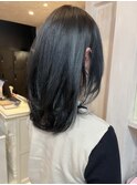 福山人気ダークグレージュ髪質改善ストレートレイヤーカット20代