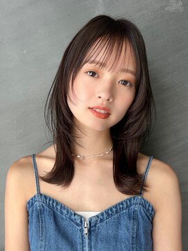 ガーデンヨコハマ(GARDEN YOKOHAMA) こなれミディレイヤーカットワンカール外ハネ束感前髪