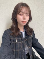 ガーデン ミサト 三郷中央(garden misato) ふんわりくびれミディアム/艶髪ブラウンベージュカラー/前髪あり