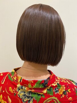 オリーブスバイネオリーブ(Olive's by neolive) ボブルフ_ネビージュ_小顔_ワンレン_黒髪_白髪ぼかし_前髪　55