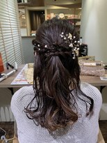 ティピ(tipi)&nbsp;結婚式お呼ばれset☆ハーフアップ☆宿里沙也香