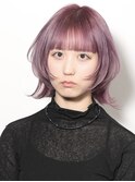 ボブウルフカット/韓国/顔周りカット/小顔効果/外ハネ