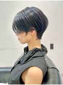 【似合わせカット】フェザーショート/ブルーカラー/ショート
