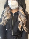 メルティカラーフェミニンロング /ホワイトブロンドワイドバング