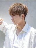 小久保styleフェザーパーマフェザーショートグレーエンドカラー