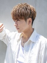 シティ(CITY)&nbsp;小久保styleフェザーパーマフェザーショートグレーエンドカラー