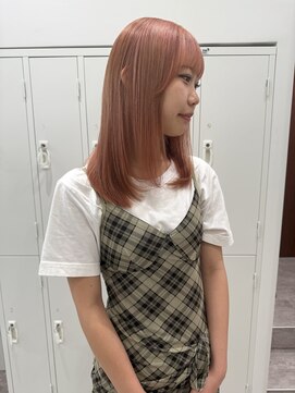 モク 立川(moc) 韓国風レイヤーカットブリーチダブルカラー前髪