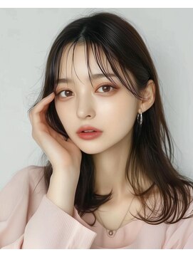 オンク 新宿(onk) 黒髪/グレーベージュ/レイヤーロング/前髪パーマ[新宿駅]