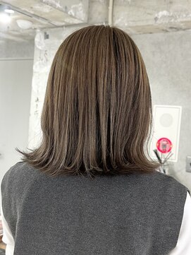 ラック(LUCK) アンブレラカラー/船橋/くすみベージュ/細めハイライト