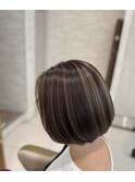 白髪ぼかし×ハイライトオンカラー