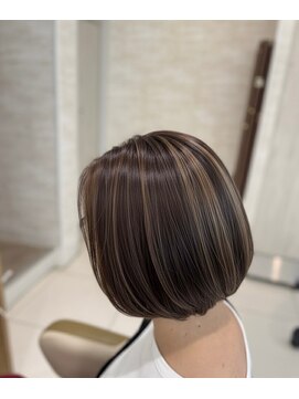 アース 西国分寺店(HAIR&MAKE EARTH) 白髪ぼかし×ハイライトオンカラー