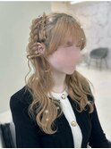 【白神】推し活ヘアメ/ヘアセット/編み上げハーフツイン
