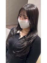 ミヨン 京橋店(miyon)&nbsp;韓国レイヤーカット×暗髪カラー×髪質改善