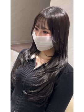 ミヨン 京橋店(miyon) 韓国レイヤーカット×暗髪カラー×髪質改善