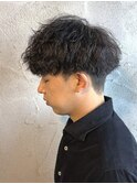 刈り上げセンターパート/波巻きツイストスパイラル/群馬高崎