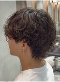 天神波巻きスパイラルパーママッシュウルフシャドウパーマメンズ