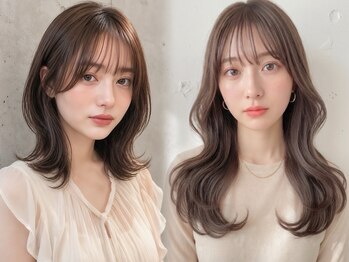 ジーナ 熊本(Zina)の写真/[#似合わせ]【カット+ケアカラー+超音波クイックTR ￥7900】顔周りの似合わせカットはZinaにお任せ[熊本]