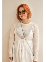 チザン(TIZAN)&nbsp;オレンジベージュ×切りっぱなしボブ