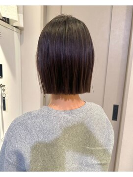 サンド 池袋 2nd(sand) 切りっぱなしボブ/縮毛矯正/ツヤ髪