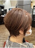 秋ベージュ×ショート