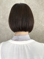 サンク 原宿 表参道(cinq) ミニボブ髪質改善グレージュココアブラウン　ダークカラー20代