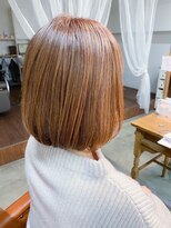 アイノア(AInoa)&nbsp;ミディアムボブ×オレンジブラウン