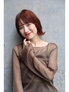 キサイ バズ(kisai BUZZ) kisaiBUZZ＊西川史浩  インナーカラー×ツヤ感オレンジレッド