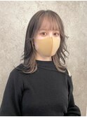 前髪インナーカラーフェイスフレーミングミルクティーベージュ