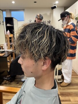 スウェル 柏店(Swell) ハイライト波巻きマッシュパーマ束感ショート