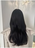艶髪ナチュラルグレーブラック美髪ロング髪質改善トリートメント