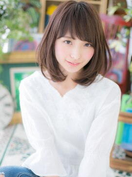 カバーヘア ブリス 大宮西口(COVER HAIR bliss) 斜めバング黒髪ナチュラルモード小顔ミニボブc5大宮20代30代40代