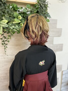ロカット サロン(Roquat Salon) 袴着付けとボブアレンジ　【立川/袴着付け/浴衣/立川/立川/袴】