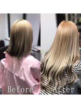 あるじゃんすー 心斎橋店 ホワイトベ-ジュ×ブラック#エクステ#デザインカラ-#韓国#心斎橋