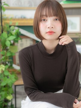 カバーヘア ブリス 北浦和(COVER HAIR bliss) 外国人風ことりベージュ切りっぱなしボブc5北浦和20代30代40代