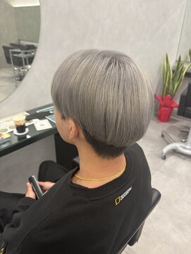 プライズ 成増店(prize) シルバーグレージュマッシュメンズハイトーンホワイトシルバー