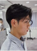 短めセンターパート
