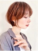 say.ショート/ショートボブ/ひし形ショート/オレンジブラウン