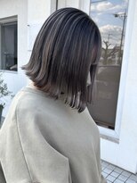 ビュートヘアー(Viewt hair)&nbsp;【view hair】ハイライト × 切りっぱなしボブ　福山市