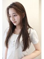 キジ(kiji)&nbsp;艶髪ココアグレージュロングレイヤー透明感カラー名古屋/栄