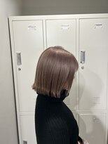 ピークス 藤沢店(Peaks)&nbsp;切りっぱなしボブ×ピンクベージュ